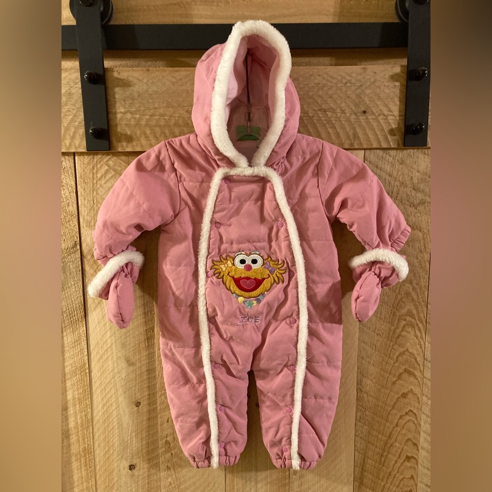 Vintage Sesame Street Snowsuit. 12 Months. Zoe Character. Excellent Condition!